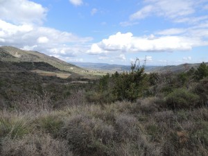 vue sur la vallée de Valvignères, depuis le col de la farre